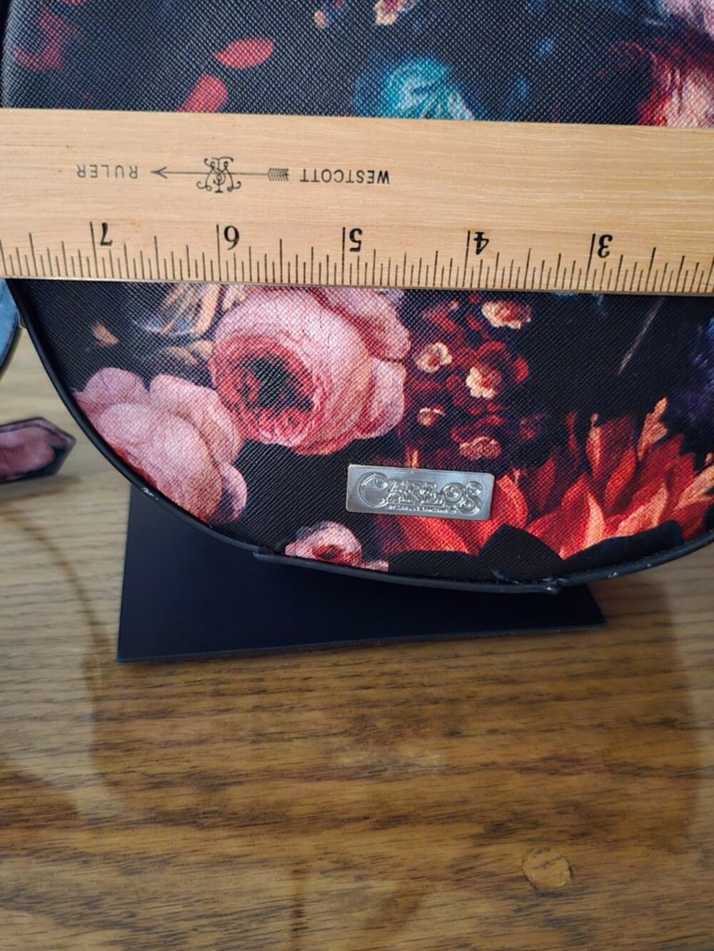 NWT Carlos Floral Barrel Crossbody / Shoulder Purse - Picture 8 of 9